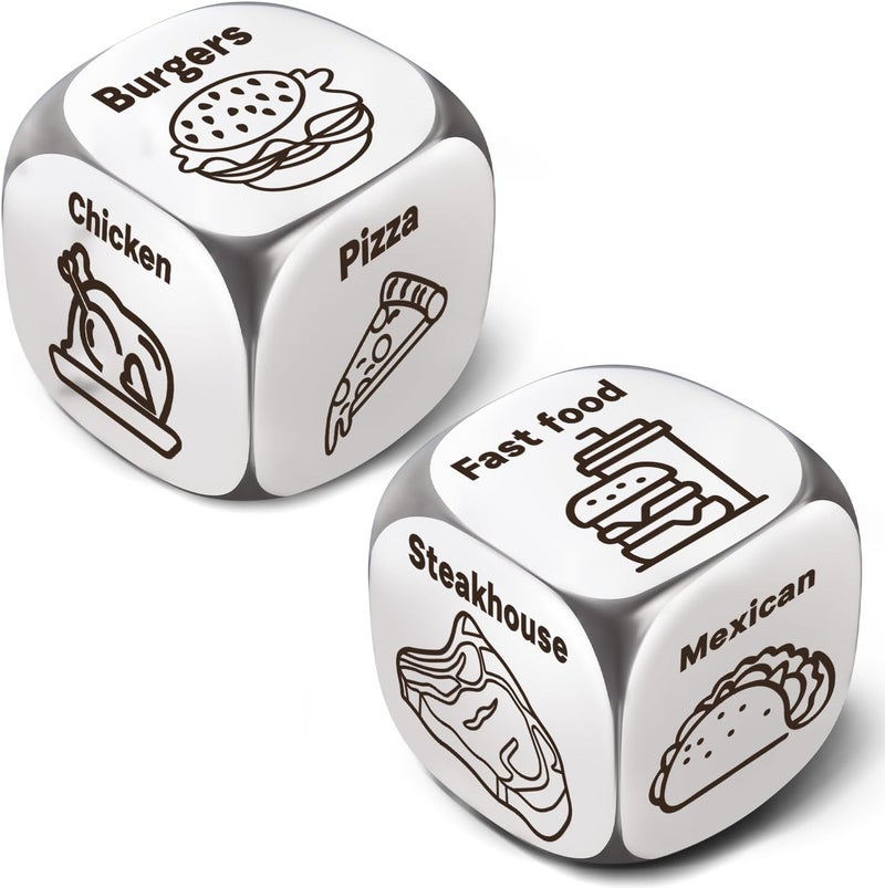 Winzwon Valentines Day Gifts for Him Her, Funny Date Night Food Decision Dice Anniversary Wedding Birthday Couple Gifts for Men Women Boyfriend Girlfriend Christmas Stocking Stuffers Gag Gifts - Image 1